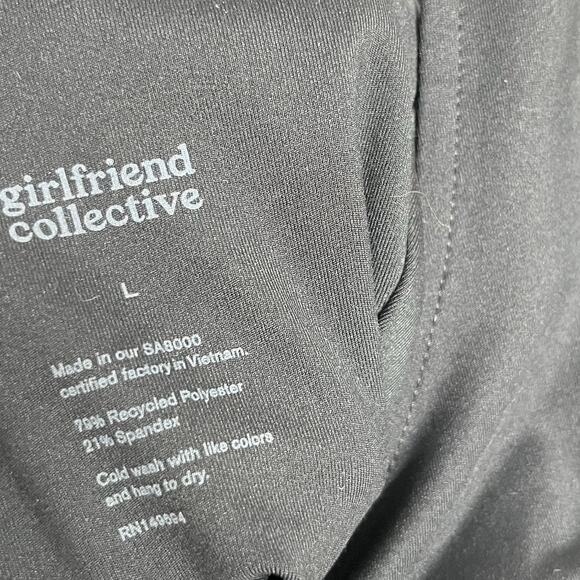 Girlfriend Collective Unitard Romper Womens Large Black One Piece Athleisure - Picture 6 of 8